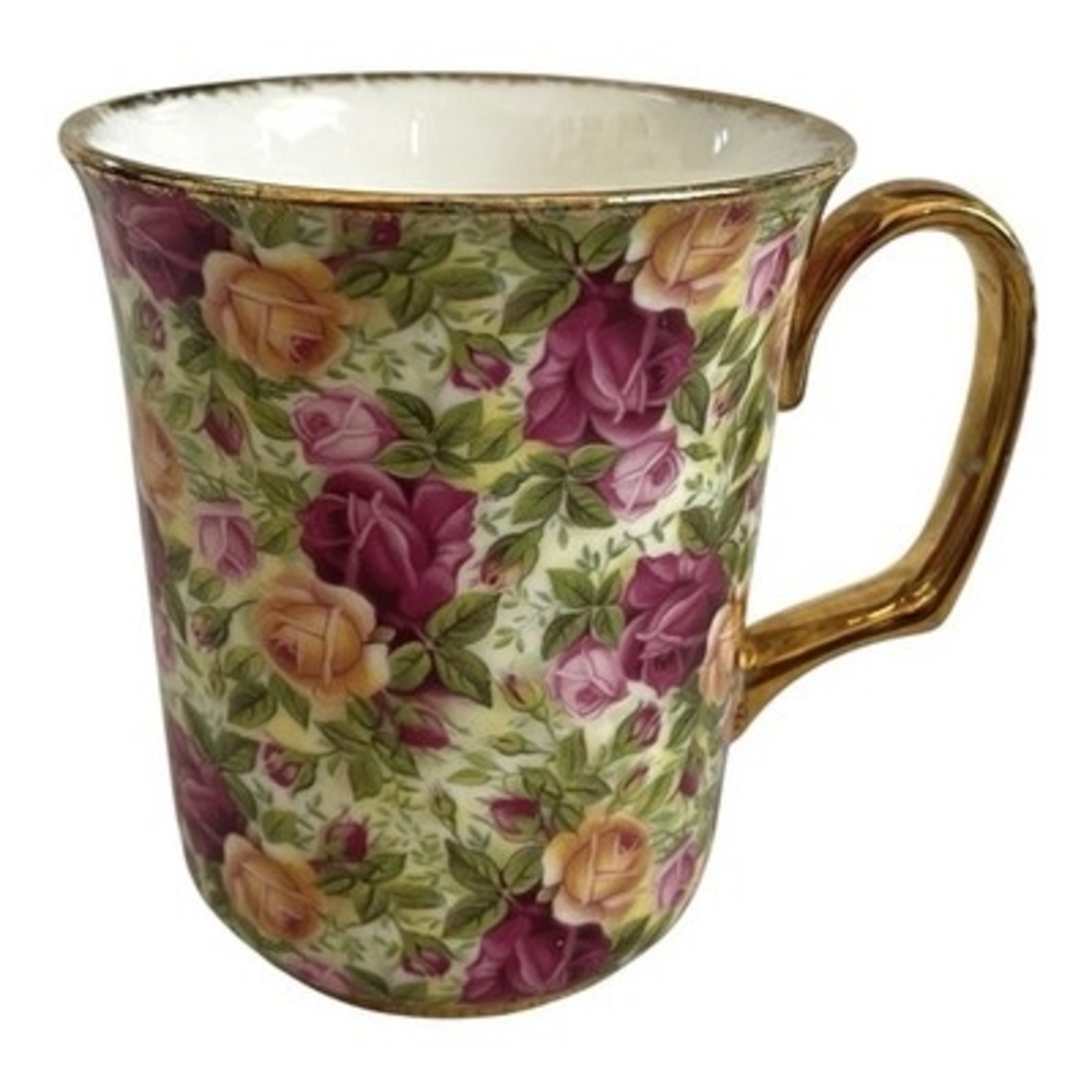 Royal Albert Old Country Roses Chintz Collection Mug 22K Gold Trim England